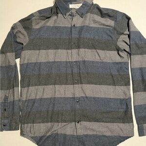 ezekiel‎ ls button up striped shirt, grey&blue, men's xl #1293